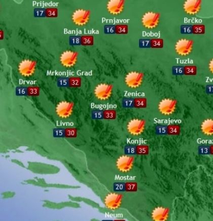 Prognoza vremena za Bosnu i Hercegovinu 01.7.2019