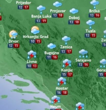 Prognoza vremena za Bosnu i Hercegovinu 6.11.2019