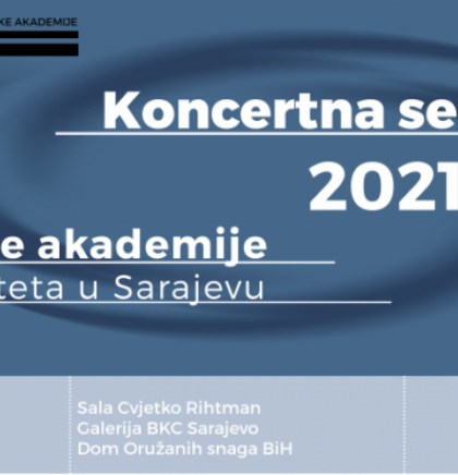 Koncertna sezona Muzičke akademije Univerziteta u Sarajevu počinje 9. novembra