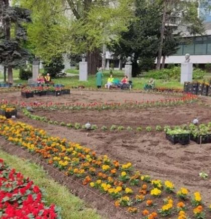 Velikim cvjetnim krugovima od 8.000 cvjetova u Malom parku počelo ukrašavanje sarajevskih parkova