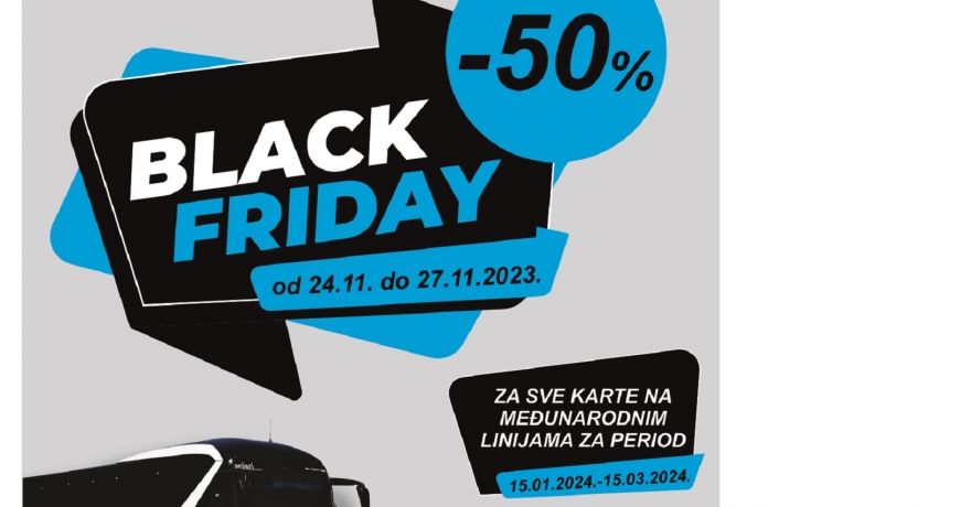 Dobra vijest za sve ljubitelje putovanja  Black Friday: 50% popusta na Centrotrans karte!