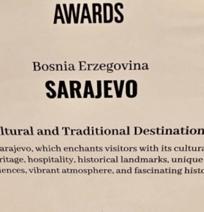 Za Sarajevo koje očarava: Turistička zajednica glavnog grada dobila prestižno međunarodno priznanje
