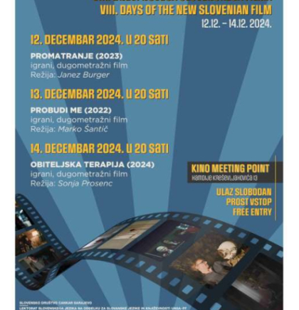 Dani novog slovenačkog filma od 12. do 14. decembra u kinu Meeting Point
