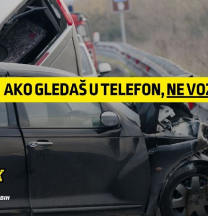 Kampanja BIHAMK-a sa JP Ceste FBiH o sigurnosti u saobraćaju: Ako gleda&scaron; u telefon, ne vozi&scaron;!