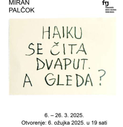 Izložba Mirana Palčoka u Franjevačkom muzeju i galeriji &Scaron;iroki Brijeg