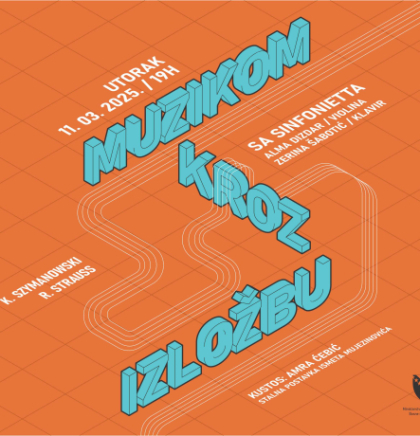 Najava koncerta u sklopu projekta "Muzikom kroz izložbu"  u Međunarodnoj galeriji portreta Tuzla
