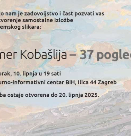 Izložba slika Amera Koba&scaron;lije '37 pogleda na Ramu' u Kulturno-informativnom centru BiH u Zagrebu
