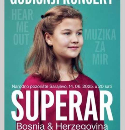 Godi&scaron;nji koncert Udruženja Superar u BiH 'Hear Me Out &ndash; Muzika za mir' 14. juna u NPS