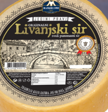 Livanski sir ponovno nagrađen priznanjem Superior Taste Award