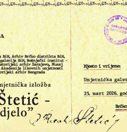 Izložba 'Rizah &Scaron;tetić - život i djelo' u Umjetničkoj galeriji Brčko distrikta