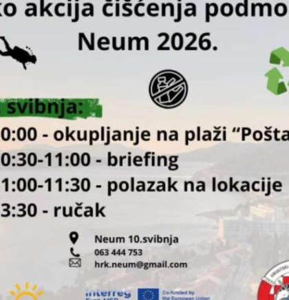 Tradicionalna eko akcija či&scaron;ćenja podmorja &ndash; Neum 2026.