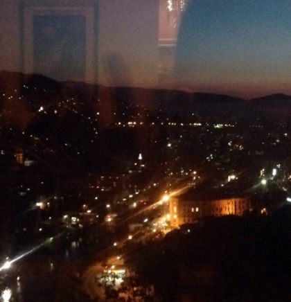 Evening view on Sarajevo from Bijela tabija