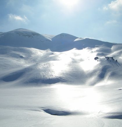 Zelengora mountain frozen in ice